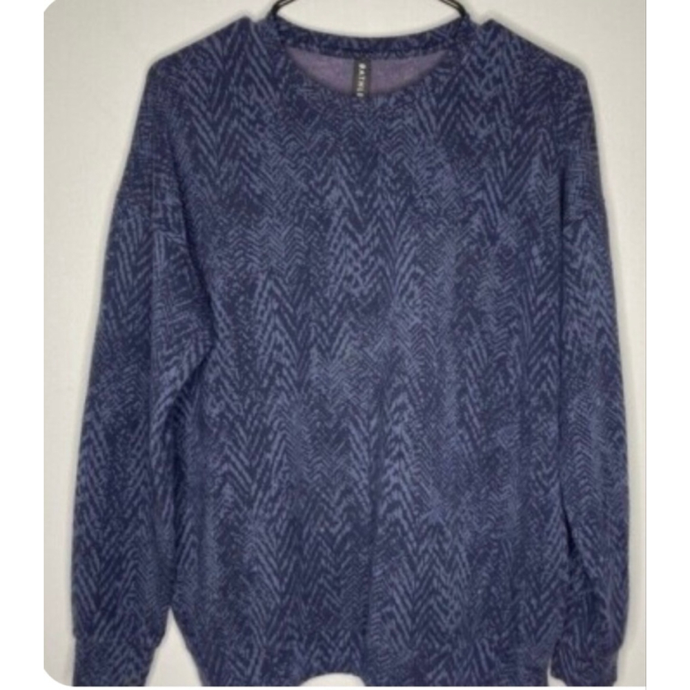 Athleta Studio to Street Splatter Sweatshirt Women’s Size Small Medisa Print